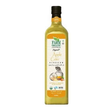 Farm Organic Gluten Free Apple Cider Vinegar Naturally Infused With Ginger And Turmeric, 500 ml